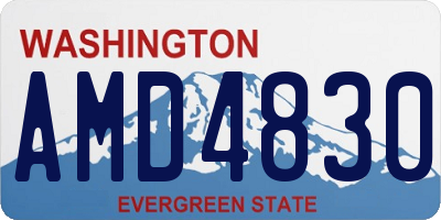 WA license plate AMD4830