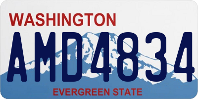 WA license plate AMD4834