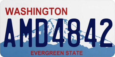 WA license plate AMD4842