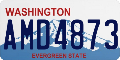 WA license plate AMD4873