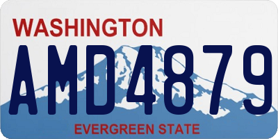 WA license plate AMD4879