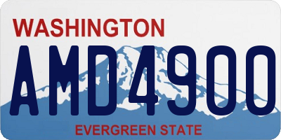 WA license plate AMD4900
