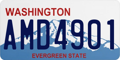 WA license plate AMD4901