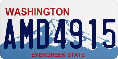 WA license plate AMD4915