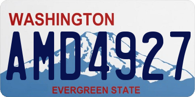 WA license plate AMD4927