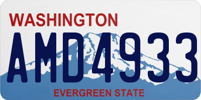 WA license plate AMD4933