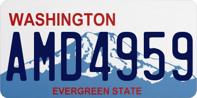 WA license plate AMD4959