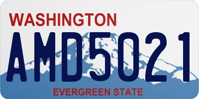 WA license plate AMD5021