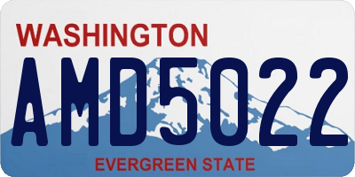 WA license plate AMD5022