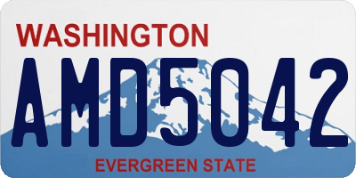 WA license plate AMD5042
