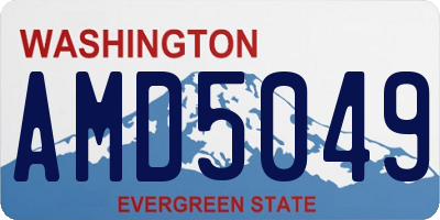 WA license plate AMD5049