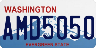 WA license plate AMD5050
