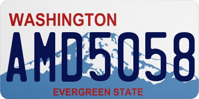 WA license plate AMD5058