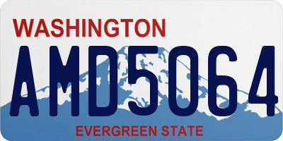 WA license plate AMD5064