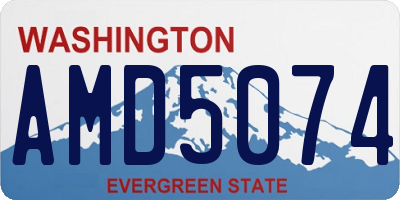 WA license plate AMD5074