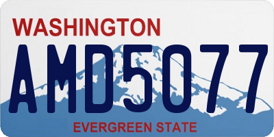WA license plate AMD5077