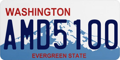 WA license plate AMD5100