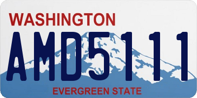 WA license plate AMD5111
