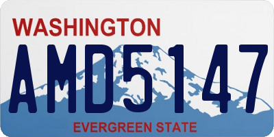 WA license plate AMD5147
