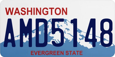 WA license plate AMD5148