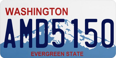 WA license plate AMD5150