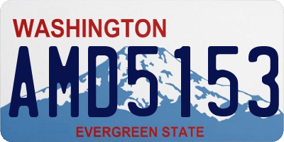 WA license plate AMD5153