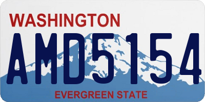 WA license plate AMD5154