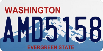 WA license plate AMD5158