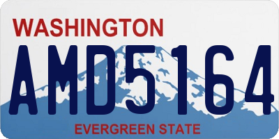 WA license plate AMD5164