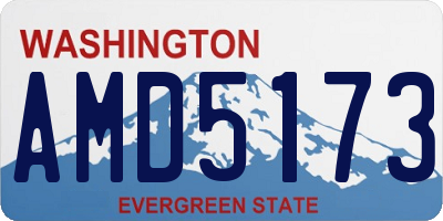 WA license plate AMD5173