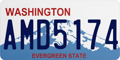 WA license plate AMD5174