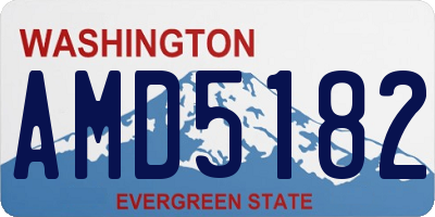 WA license plate AMD5182
