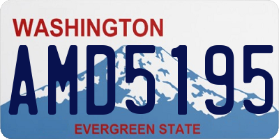 WA license plate AMD5195