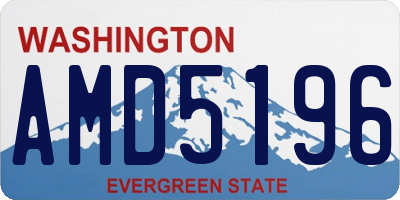 WA license plate AMD5196