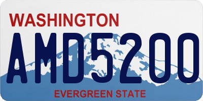 WA license plate AMD5200