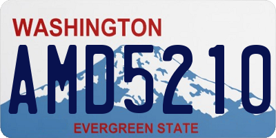 WA license plate AMD5210