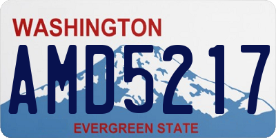 WA license plate AMD5217
