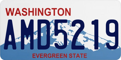 WA license plate AMD5219