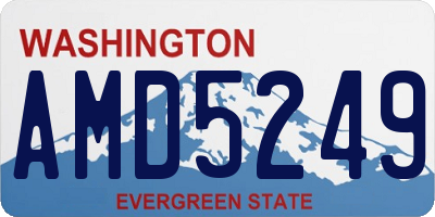 WA license plate AMD5249