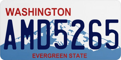 WA license plate AMD5265