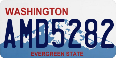 WA license plate AMD5282
