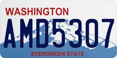 WA license plate AMD5307