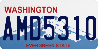 WA license plate AMD5310
