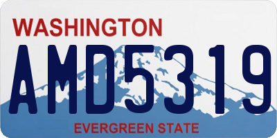 WA license plate AMD5319