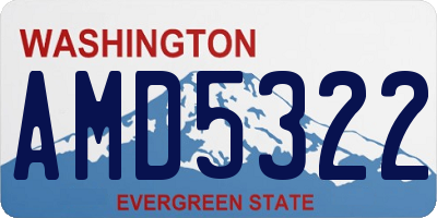 WA license plate AMD5322
