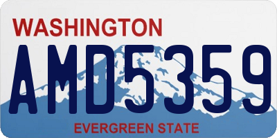 WA license plate AMD5359