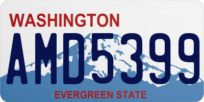 WA license plate AMD5399