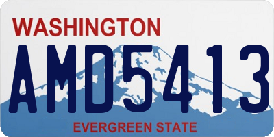 WA license plate AMD5413