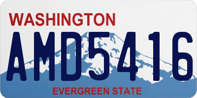 WA license plate AMD5416
