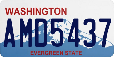 WA license plate AMD5437